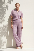 Chevron Knit Loungewear Set in lavender